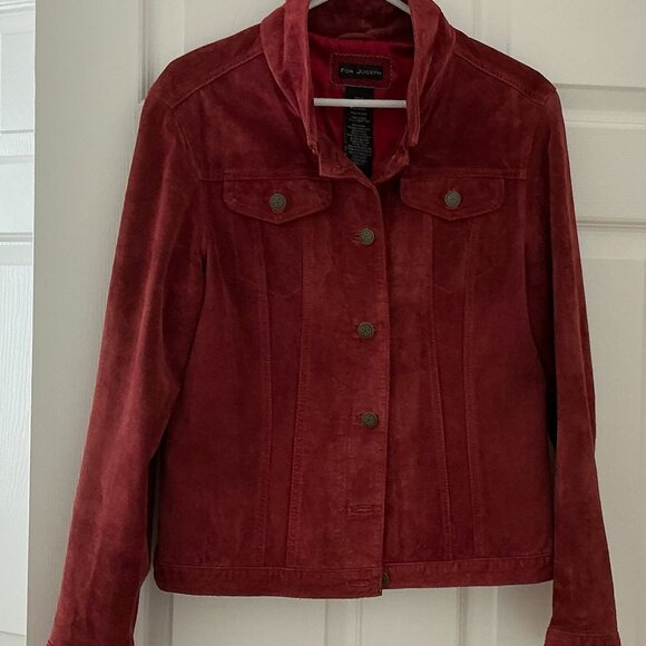 100% Suede Jacket Mfg is "For Joseph" Color: Brick Size Medium Rarely Worn - Picture 3 of 3